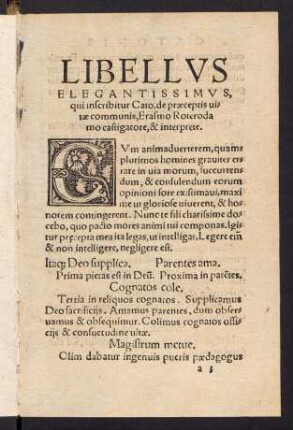 a3r-a6r, Libellus elegantissimus, [...]