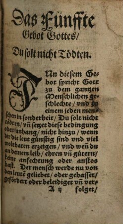Das fünffte und Sechste Gebot Gottes