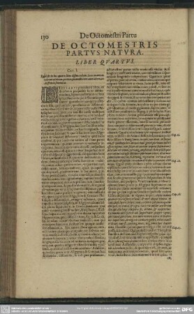 De Octomestris Partus Natura. Liber Quartus