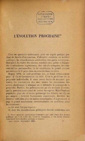 La Revue contemporaine littéraire, politique et philosophique. 3 = A. 1. 1885