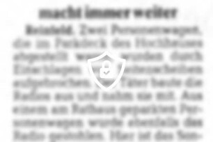 Reinfelder Automarder macht immer weiter