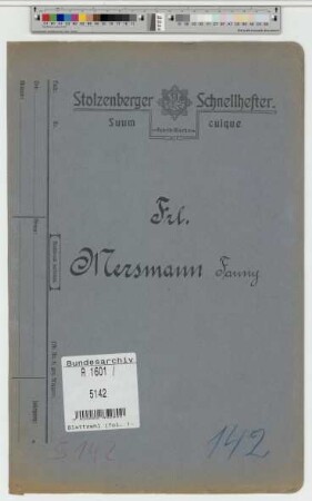 Mersmann, Fanny, geb. 12.11.1863, Dolmetscherin