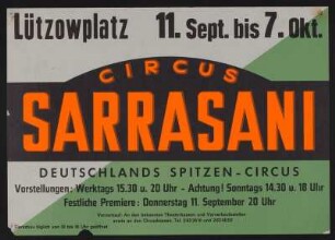 Circus Sarrasani, Berlin, ohne Jahr