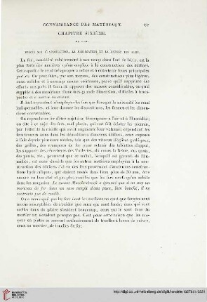 Chapitre sixième: Du fer