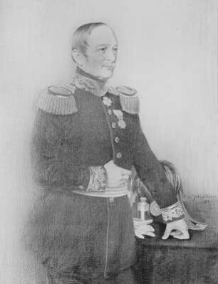 Heinrich Schmidt, 1849 Kommandant der Artilleriekorps, als solcher 1850 Generalmajor, 1851 Ruhestand