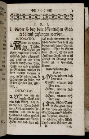 I. Lieder so bey dem öffentlichen Gottesdienst gesungen werden – IV. Neu-Jahrs-Lieder