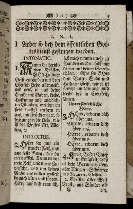 I. Lieder so bey dem öffentlichen Gottesdienst gesungen werden – IV. Neu-Jahrs-Lieder
