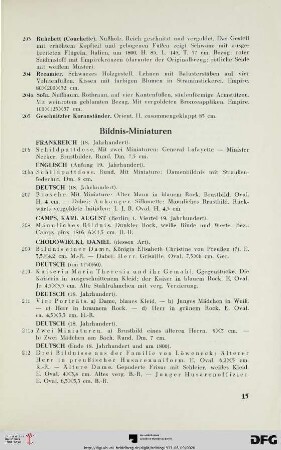 Bildnis-Miniaturen (Nr. 206-223)