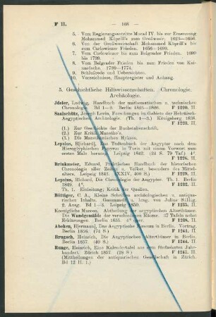5. Geschichtliche Hilfswissenschaften. Chronologie. Archäologie.