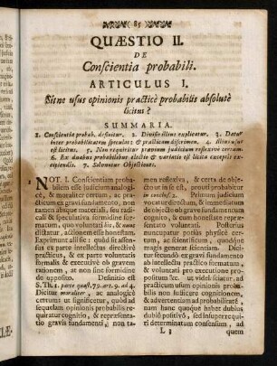 85-127, Quaestio III. De Conscientia probabili.