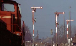 Blaufelden Lok 260 779 Rangierfahrt Ausfahrsignale