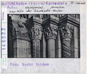 Autun: Kathedrale Saint-Lazare, Westportal, Gewändesäulen
