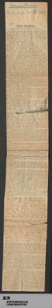 Zeitungsausschnitt "Unsere Kraftfahrer", Belgischer Kurier, 23.08.1917