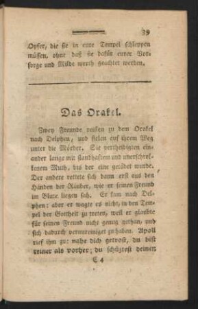 Das Orakel.