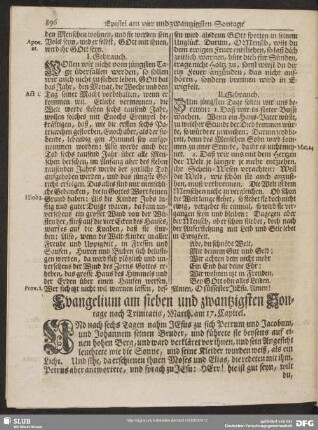 [Evangelium und Epistel am sieben und zwantzigsten Sontage nach Trinitatis]
