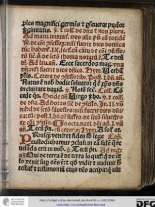 Antiphona: Tecum principium.