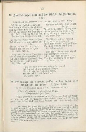 78. Spottlied gegen Tilly nach der Schlacht bei Breitenfeld. 1631.