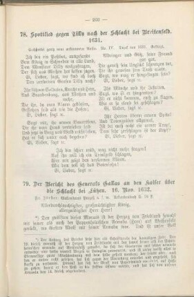 78. Spottlied gegen Tilly nach der Schlacht bei Breitenfeld. 1631.