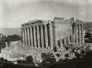 1. Weltkrieg. Palästinafront. Tempelanlage von Baalbek. Bacchustempel (um 14)