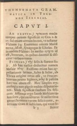 Ypomnēmata Grammatica In Threnos Ieremiae.
