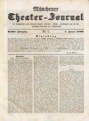 Münchner Theater-Journal. 6. 1860
