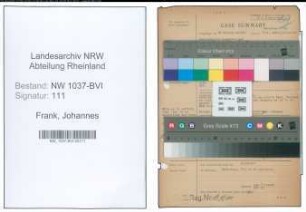 Entnazifizierung Johannes Frank , geb. 00.00.0000 (Gasmeister)