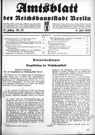 1938,27: Nr. 27, 3. Juli 1938