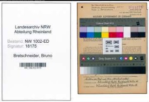 Entnazifizierung Bruno Bretschneider, geb. 11.06.1883 (Lehrer)