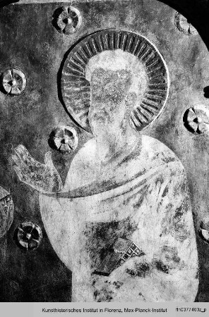 Gewölbedekoration : Ausmalung der Galerien : Wimpergarkaden und westliche Apostelgruppe