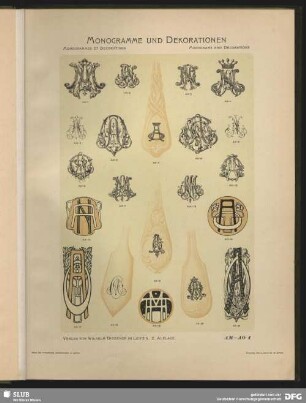 Dekorationen [Löffel], Adels-Monogramme