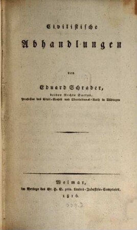Civilistische Abhandlungen