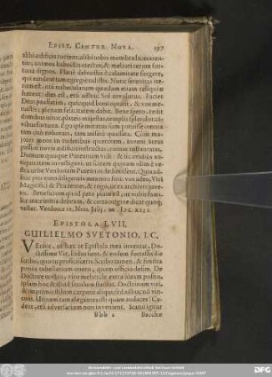 Epistola LVII. Guilielmo Suetonio, I. C.