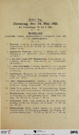 Mobiliar (Nr. 1-66)