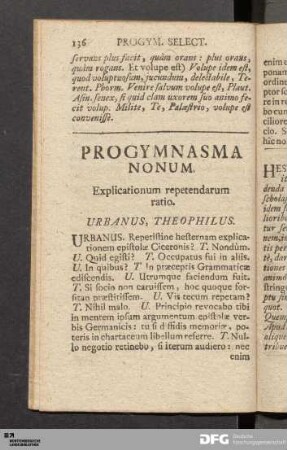 Progymnasma Nonum. Explicationum repetendarum ratio.