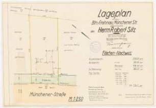 Garten Robert Sitz, Berlin-Frohnau: Lageplan Vermessungskarte 1:250