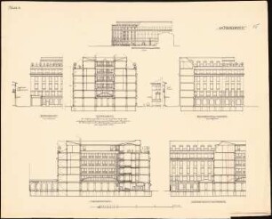 Geschäftshaus, Berlin: Schnitte 1:200
