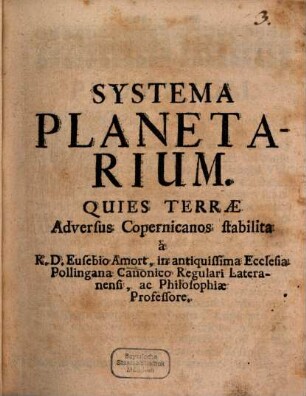 Nova Philosophiae, Planetarum, Et Artis Criticae Systemata