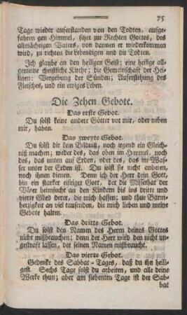 Die Zehen Gebote