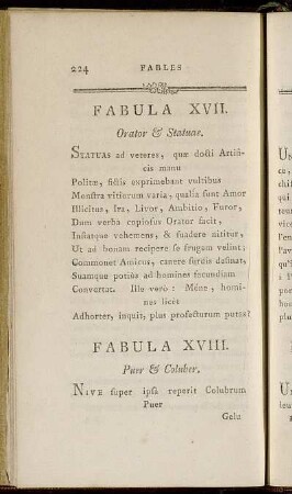 Fabula XVII. = Fable XVII. - Fabula XXX. = Fable XXX.