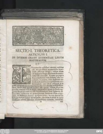 Articulus I. De Diverso Gradu Evidentiae Legum Naturalium.