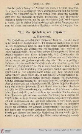 Die Herstellung der Präparate