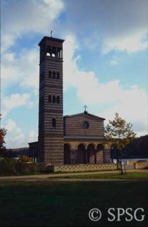 Potsdam, Park Sacrow, Heilandskirche, von Westen.