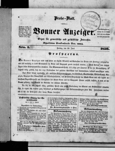 Titelseite einer Zeitung
