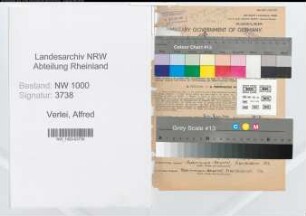 Entnazifizierung Alfred Verlei, geb. 13.06.1915 (Techn.Inspektor)