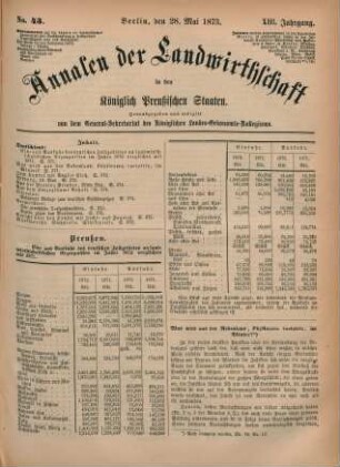 No. 43. Berlin, den 28. Mai 1873. XIII. Jahrgang.