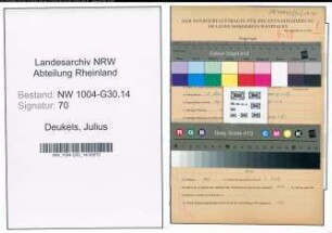 Entnazifizierung Julius Deukels , geb. 03.12.1911 ()