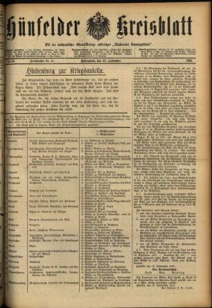 Ausgabe vom Samstag, den 23. September 1916.