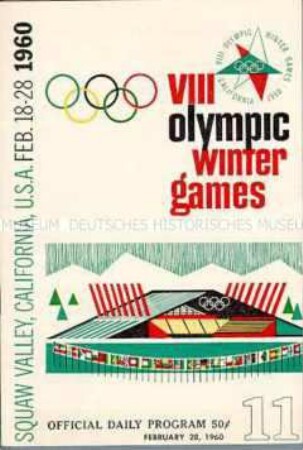 Programmheft zu den VIII. Olympischen Winterspielen 1960 in Squaw Valley