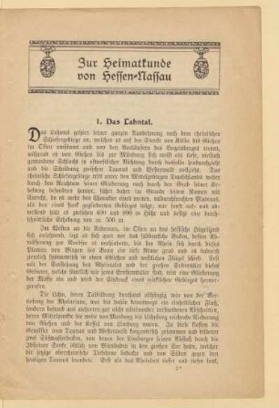 Zur Heimatkunde von Hessen-Nassau