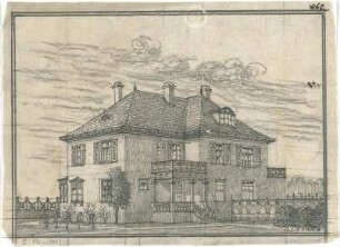 Wach, Hugo; Greppin (heute Bitterfeld-Wolfen); Wohnhaus Dr. Erlenbach - Perspektive